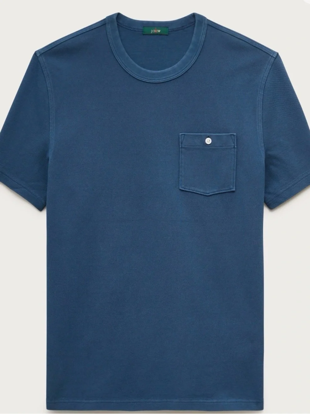 J. Crew Men’s Short-Sleeve Pocket Tee in Navy Blue